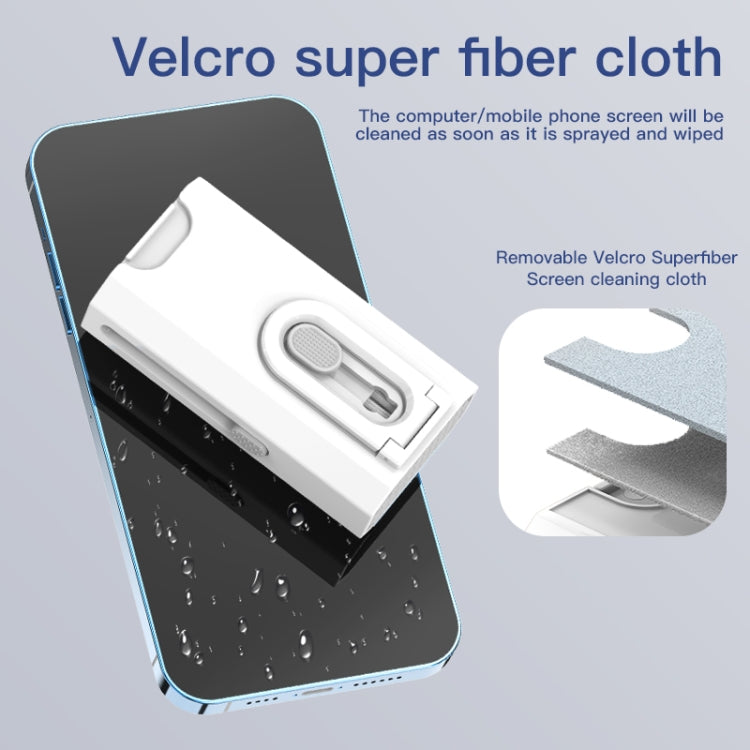 Q8 8-In-1 Multi-Function Headset Cleaning Pen Keyboard Mobile Phone Cleaner, White, Black, Blue