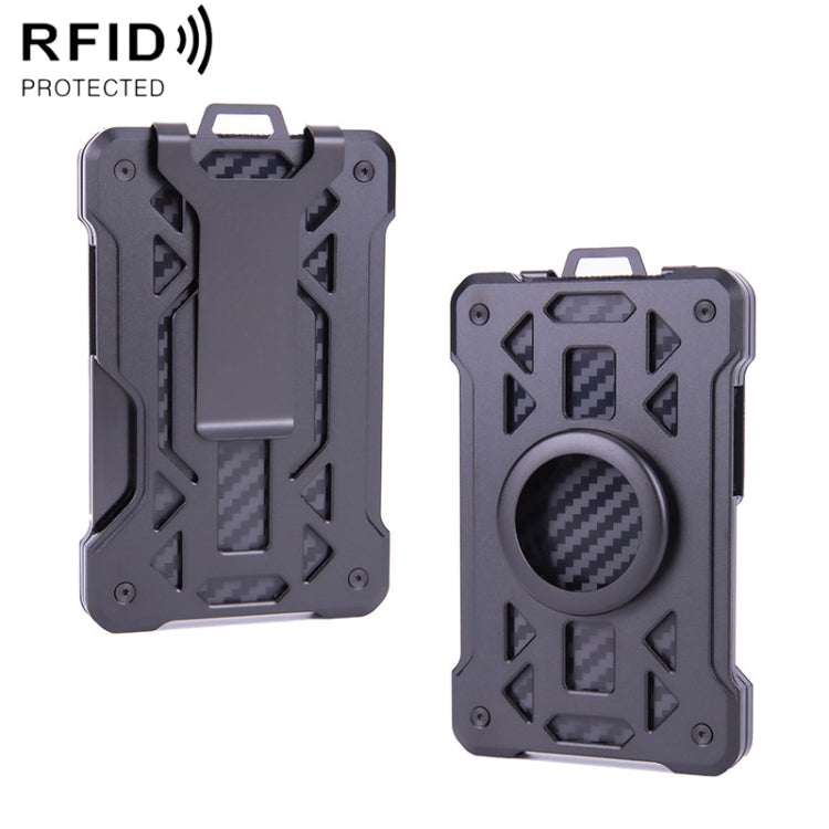 For AirTag 2nd Gen / AirTag 1st Gen Card Holder Metal Anti-Theft RFID Wallet, ak-4 B  Black, ak-4 B Silver, ak-4 B Blue, ak-4 B Gray, ak-4 A Black, ak-4 A Blue, ak-4 A  Silver, ak-4 A  Gray