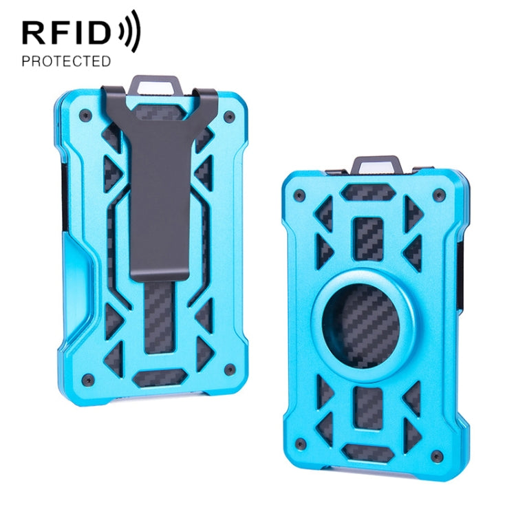 For AirTag 2nd Gen / AirTag 1st Gen Card Holder Metal Anti-Theft RFID Wallet, ak-4 B  Black, ak-4 B Silver, ak-4 B Blue, ak-4 B Gray, ak-4 A Black, ak-4 A Blue, ak-4 A  Silver, ak-4 A  Gray