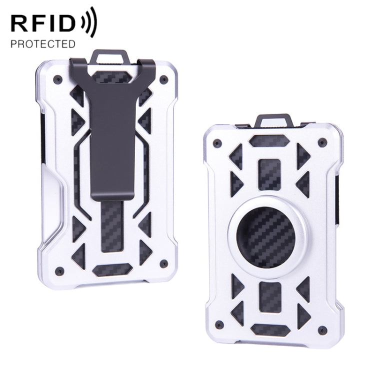 For AirTag 2nd Gen / AirTag 1st Gen Card Holder Metal Anti-Theft RFID Wallet, ak-4 B  Black, ak-4 B Silver, ak-4 B Blue, ak-4 B Gray, ak-4 A Black, ak-4 A Blue, ak-4 A  Silver, ak-4 A  Gray