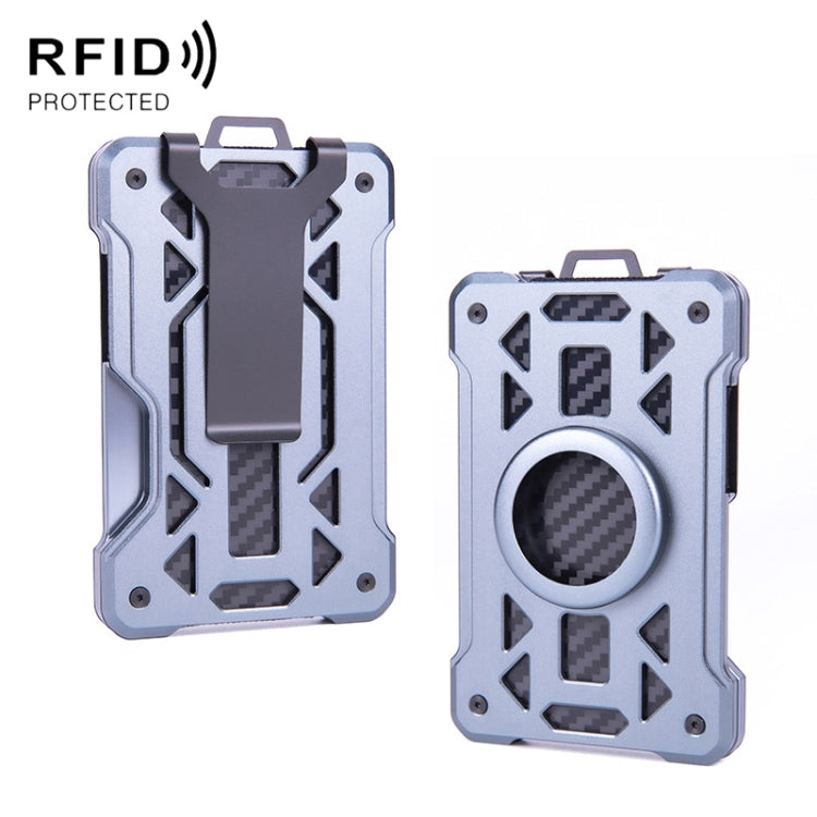 For AirTag 2nd Gen / AirTag 1st Gen Card Holder Metal Anti-Theft RFID Wallet, ak-4 A  Gray, ak-4 B  Black, ak-4 B Silver, ak-4 B Blue, ak-4 B Gray, ak-4 A Black, ak-4 A Blue, ak-4 A  Silver