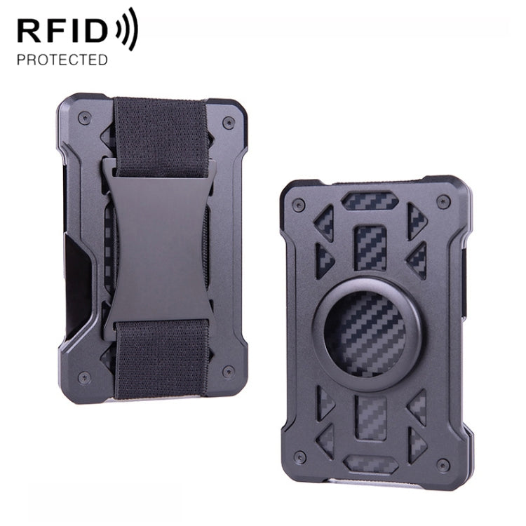 For AirTag 2nd Gen / AirTag 1st Gen Card Holder Metal Anti-Theft RFID Wallet, ak-4 B  Black, ak-4 B Silver, ak-4 B Blue, ak-4 B Gray, ak-4 A Black, ak-4 A Blue, ak-4 A  Silver, ak-4 A  Gray