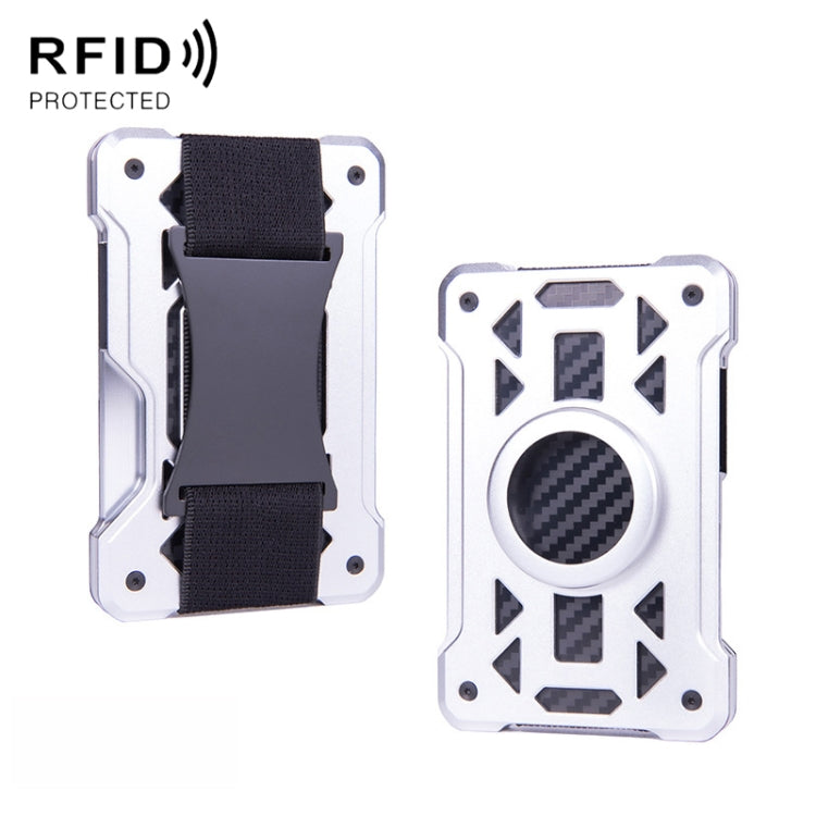 For AirTag 2nd Gen / AirTag 1st Gen Card Holder Metal Anti-Theft RFID Wallet, ak-4 B  Black, ak-4 B Silver, ak-4 B Blue, ak-4 B Gray, ak-4 A Black, ak-4 A Blue, ak-4 A  Silver, ak-4 A  Gray