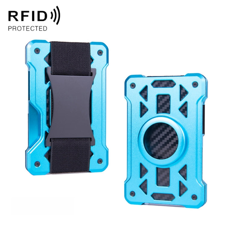 For AirTag 2nd Gen / AirTag 1st Gen Card Holder Metal Anti-Theft RFID Wallet, ak-4 B  Black, ak-4 B Silver, ak-4 B Blue, ak-4 B Gray, ak-4 A Black, ak-4 A Blue, ak-4 A  Silver, ak-4 A  Gray