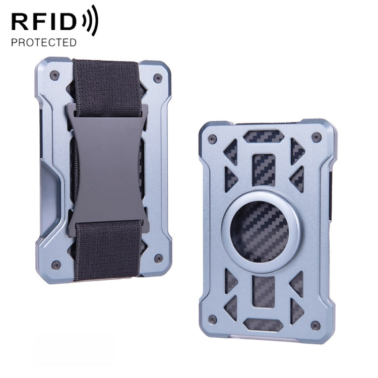 For AirTag 2nd Gen / AirTag 1st Gen Card Holder Metal Anti-Theft RFID Wallet, ak-4 B  Black, ak-4 B Silver, ak-4 B Blue, ak-4 B Gray, ak-4 A Black, ak-4 A Blue, ak-4 A  Silver, ak-4 A  Gray