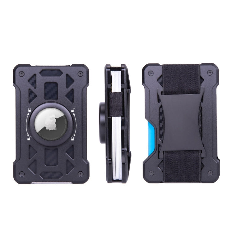 For AirTag 2nd Gen / AirTag 1st Gen Card Holder Metal Anti-Theft RFID Wallet, ak-4 B  Black, ak-4 B Silver, ak-4 B Blue, ak-4 B Gray, ak-4 A Black, ak-4 A Blue, ak-4 A  Silver, ak-4 A  Gray