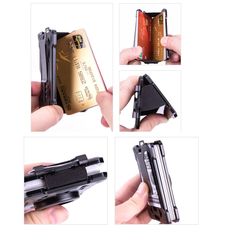 For AirTag 2nd Gen / AirTag 1st Gen Card Holder Metal Anti-Theft RFID Wallet, ak-4 B  Black, ak-4 B Silver, ak-4 B Blue, ak-4 B Gray, ak-4 A Black, ak-4 A Blue, ak-4 A  Silver, ak-4 A  Gray