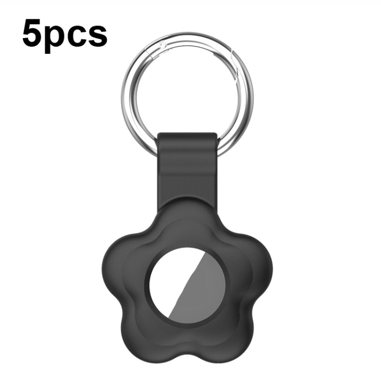 5pcs AT03 Tracker Case Positioning Anti-loss Device Storage Keychain Cover, Flower Shape Yellow, Flower Shape Sky Blue, Flower Shape Matcha Color, Flower Shape Mint Green, Flower Shape Purple, Flower Shape Black, Flower Shape White, Flower Shape Pink  ...