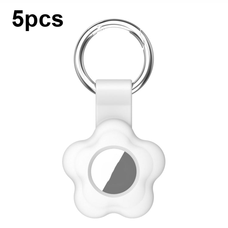 5pcs AT03 Tracker Case Positioning Anti-loss Device Storage Keychain Cover, Flower Shape Grey, Flower Shape Yellow, Flower Shape Sky Blue, Flower Shape Matcha Color, Flower Shape Mint Green, Flower Shape Purple, Flower Shape Black, Flower Shape White  ...
