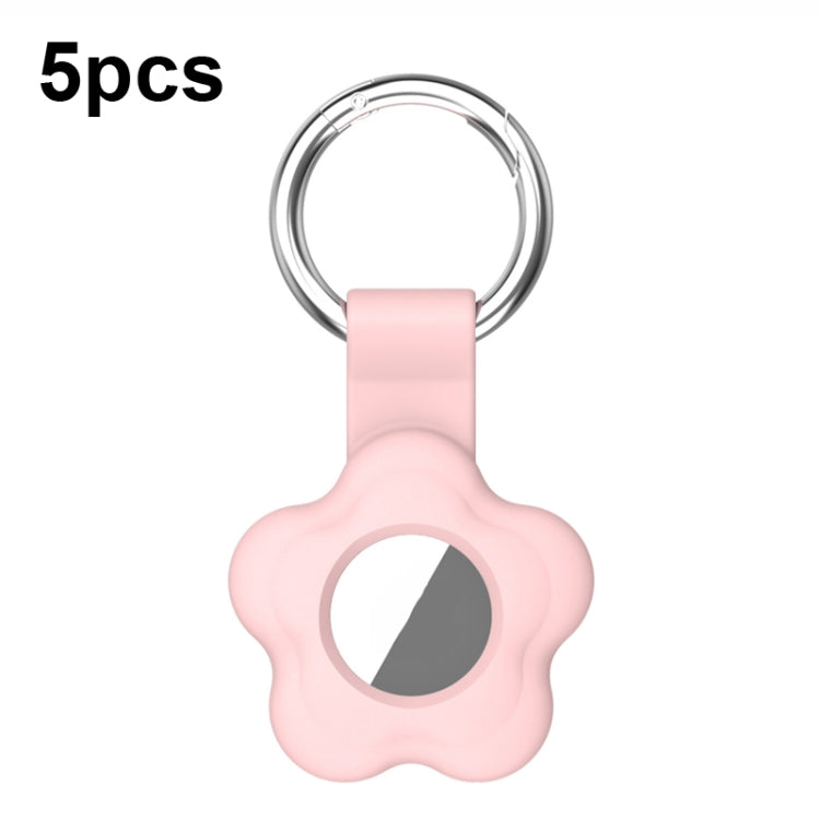 5pcs AT03 Tracker Case Positioning Anti-loss Device Storage Keychain Cover, Flower Shape Yellow, Flower Shape Sky Blue, Flower Shape Matcha Color, Flower Shape Mint Green, Flower Shape Purple, Flower Shape Black, Flower Shape White, Flower Shape Pink  ...