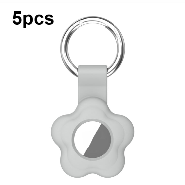 5pcs AT03 Tracker Case Positioning Anti-loss Device Storage Keychain Cover, Flower Shape Grey, Flower Shape Yellow, Flower Shape Sky Blue, Flower Shape Matcha Color, Flower Shape Mint Green, Flower Shape Purple, Flower Shape Black, Flower Shape White  ...
