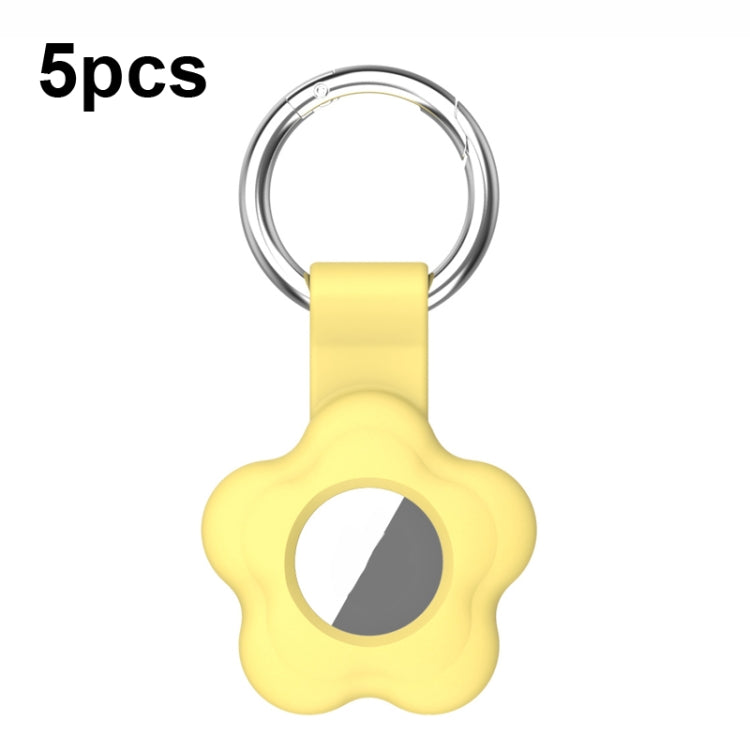 5pcs AT03 Tracker Case Positioning Anti-loss Device Storage Keychain Cover, Flower Shape Yellow, Flower Shape Sky Blue, Flower Shape Matcha Color, Flower Shape Mint Green, Flower Shape Purple, Flower Shape Black, Flower Shape White, Flower Shape Pink  ...