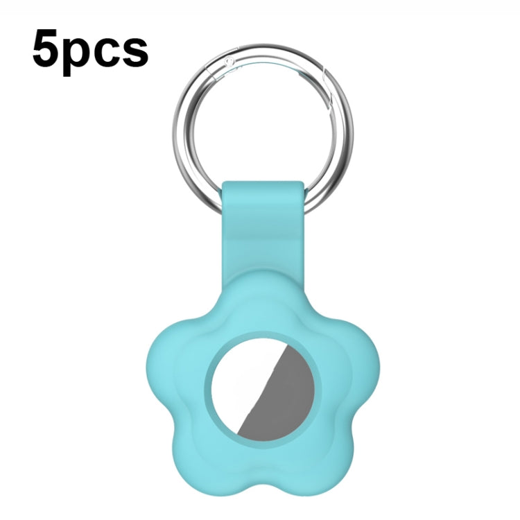 5pcs AT03 Tracker Case Positioning Anti-loss Device Storage Keychain Cover, Flower Shape Grey, Flower Shape Yellow, Flower Shape Sky Blue, Flower Shape Matcha Color, Flower Shape Mint Green, Flower Shape Purple, Flower Shape Black, Flower Shape White  ...