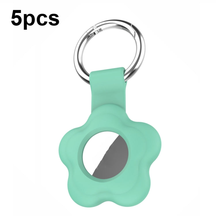 5pcs AT03 Tracker Case Positioning Anti-loss Device Storage Keychain Cover, Flower Shape Yellow, Flower Shape Sky Blue, Flower Shape Matcha Color, Flower Shape Mint Green, Flower Shape Purple, Flower Shape Black, Flower Shape White, Flower Shape Pink  ...