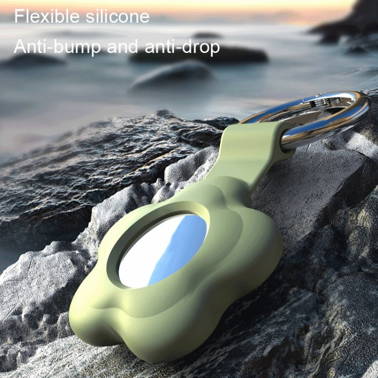 5pcs AT03 Tracker Case Positioning Anti-loss Device Storage Keychain Cover, Flower Shape Grey, Flower Shape Yellow, Flower Shape Sky Blue, Flower Shape Matcha Color, Flower Shape Mint Green, Flower Shape Purple, Flower Shape Black, Flower Shape White  ...
