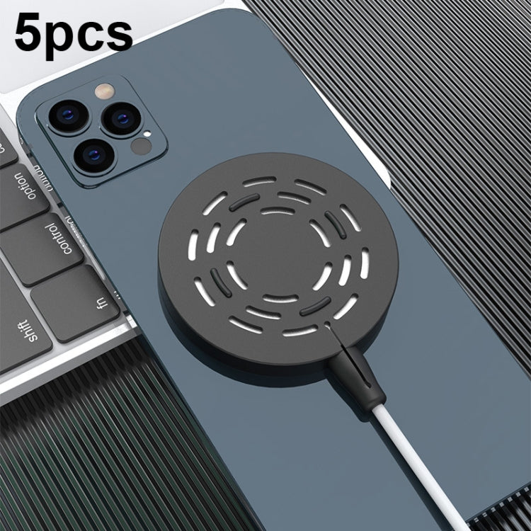 5pcs CP06 Magsafe Wireless Charger Silicone Protective Case, CP06 Grey, CP06 Black, CP06 White, CP06 Pink