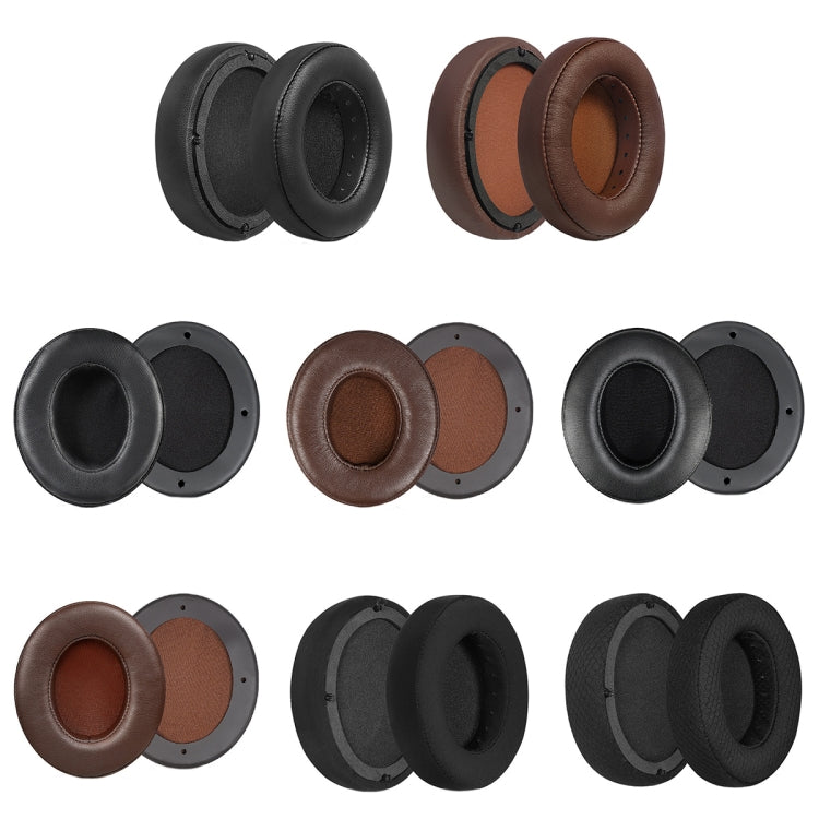For Edifier W855BT 2pcs Headset Soft and Breathable Sponge Cover, Color: Black Protein, Black Protein, Brown Protein, Black Lambskin, Brown Lambskin, Black, Brown, Black Ice Silk, Black Net