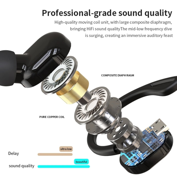 S10 Bluetooth Headset Business Model Hanging Ear Type Stereo Earphone, S10 Black