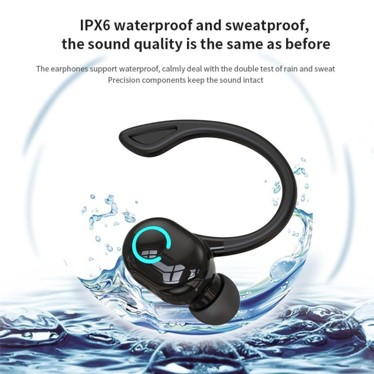 S10 Bluetooth Headset Business Model Hanging Ear Type Stereo Earphone, S10 Black