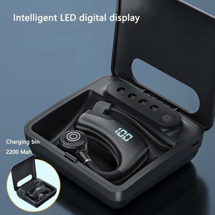 V19S Wireless Bluetooth Headset Digital Display With Charging Bin Mobile Power Function, With Charging Bin Black, With Charging Bin Blue