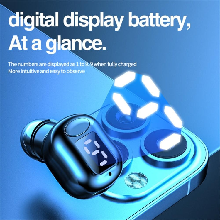 Écouteurs intra-auriculaires Bluetooth à affichage numérique M5, mini-écouteurs invisibles, M5 noir, M5 blanc, M5 couleur chair, M5 rose, M5 vert