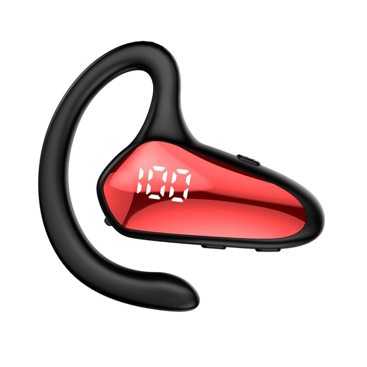 YX02 With Digital Display Hanging Ear Bone Conduction Bluetooth Headset, YX02 Black, YX02 Grey, YX02 Red, YX02 Pink