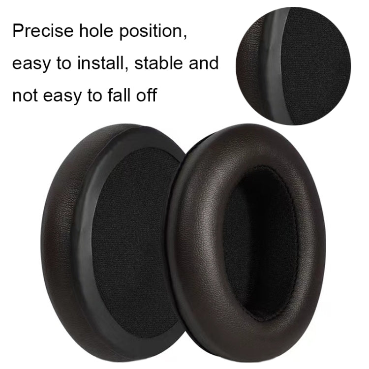 For Sennheiser Momentum 2pcs Soft Comfortable Headset Sponge Cover, Color: Black Protein, Black Protein, Brown Protein, Black Lambskin, Brown Lambskin