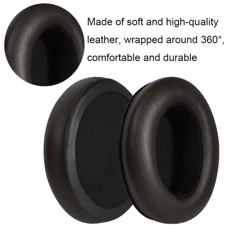 For Sennheiser Momentum 2pcs Soft Comfortable Headset Sponge Cover, Color: Black Protein, Black Protein, Brown Protein, Black Lambskin, Brown Lambskin