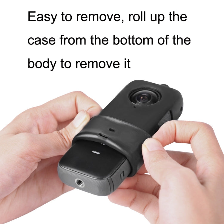 For Insta360 One X2 Sunnylife ST-Q9420 Silicone Protective Case, For Insta360 One X2 Red Lens Screen Case, For Insta360 One X2 Black Lens Screen Case, For Insta360 One X2 Black Body Case+Lanyard Rope