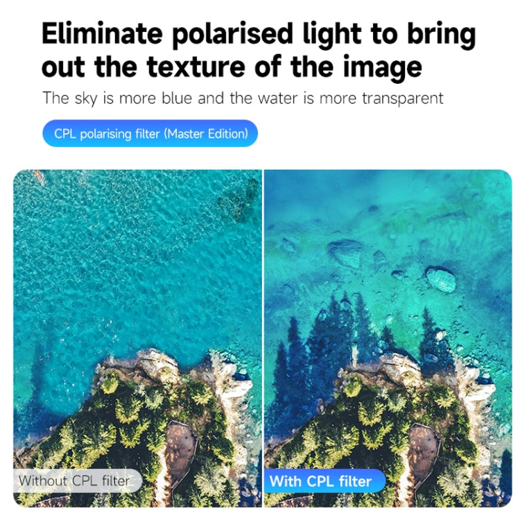 For DJI OSMO Action 3 / 4  TELESIN ND CPL Filter Set Aluminium Alloy Frame Lens, CPL+ND8/16/32