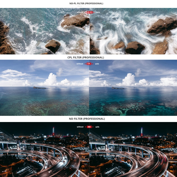 For DJI Mini 3 PGYTECH Filter Aluminum Alloy Drone Filter,Spec:, UV, CPL, ND 16/64/128/256, CPL+NDPL 16/64/128/256