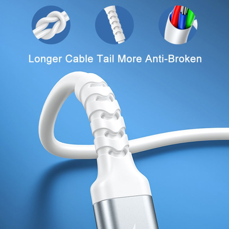 Câble de données souple anti-casse REMAX RC-C008 2,4 A TPE, longueur 1 m, USB vers micro USB, USB vers 8 broches, USB vers USB-C/Type-C