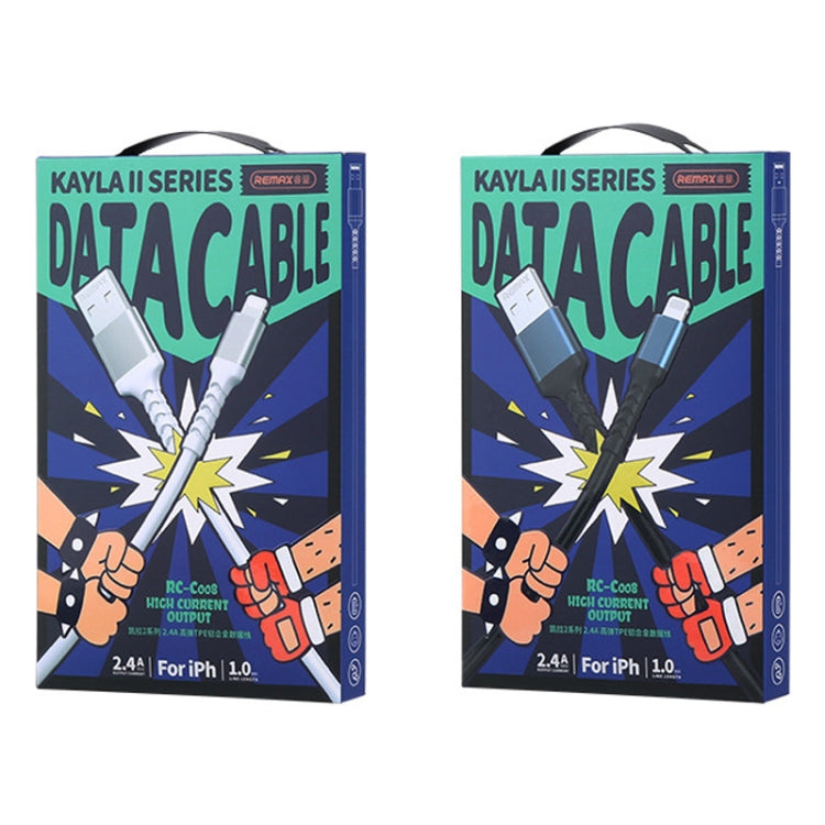 REMAX RC-C008 2.4A TPE Soft Anti-breakage Data Cable,Length 1m