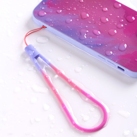 Winter snow and slurry watercolor silicone lanyard patterns displayed together, perfect for phone and U disk security