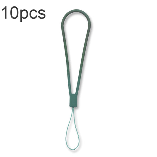 10-piece silicone woven phone lanyard set in multiple colors with anti-loss hand rope design