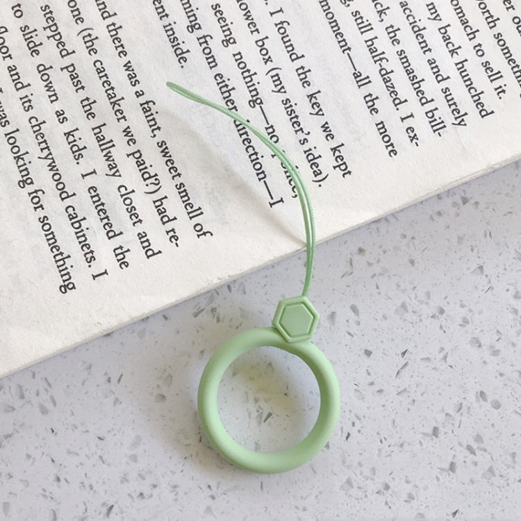 10pcs Gemstone  Finger Ring Silicone Cell Phone Lanyard U Disk Rope, Gemstone Coral Orange, Gemstone Matcha Green, Gemstone Black, Gemstone Red, Gemstone Lavender Gray, Gemstone Midnight Blue, Gemstone Sand Pink, Gemstone Lilac Violet������������������...