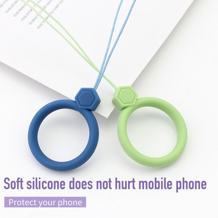 Lot de 10 anneaux en silicone pour téléphone portable, cordons en forme de U, vert matcha, noir, rouge, gris lavande, bleu nuit, rose sable, violet lilas, jaune citron