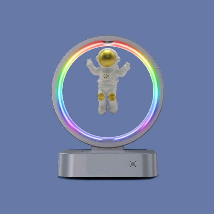 Enceinte Bluetooth TWS Y-558 à lévitation magnétique pour astronaute avec éclairage RVB, style : doré basique, argenté basique, horloge dorée, horloge argentée, chargement sans fil doré, chargement sans fil argenté