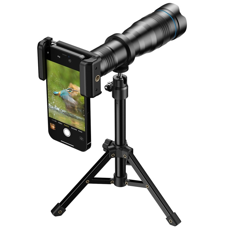 Apexel APL-36XJJ020 36X HD Telescope Universal Telephoto Phone Lens + Clip + Tripod Set, APL-36XJJ020