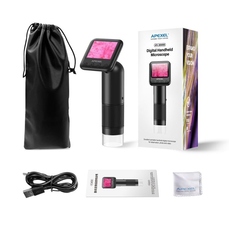 Apexel APL-MS008 Circuit Board Detection Amplification Delay Photography HD Microscopic Lens With Screen, APL-MS008