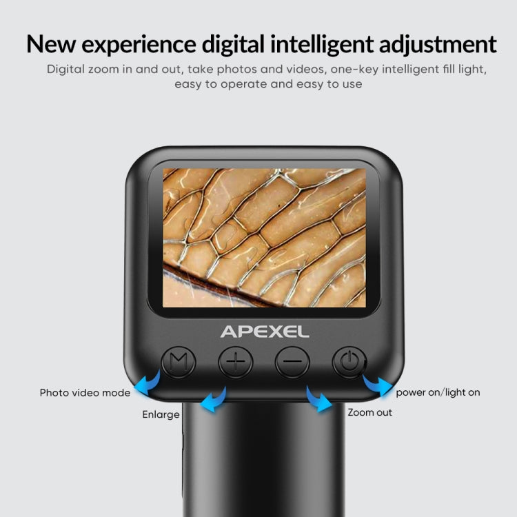 Apexel APL-MS008 Circuit Board Detection Amplification Delay Photography HD Microscopic Lens With Screen, APL-MS008