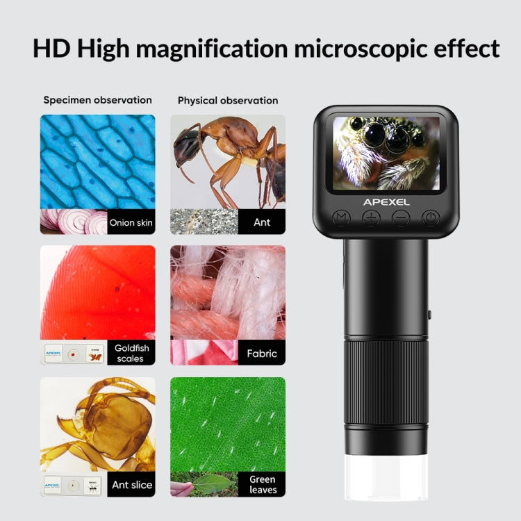 Apexel APL-MS008 Circuit Board Detection Amplification Delay Photography HD Microscopic Lens With Screen, APL-MS008