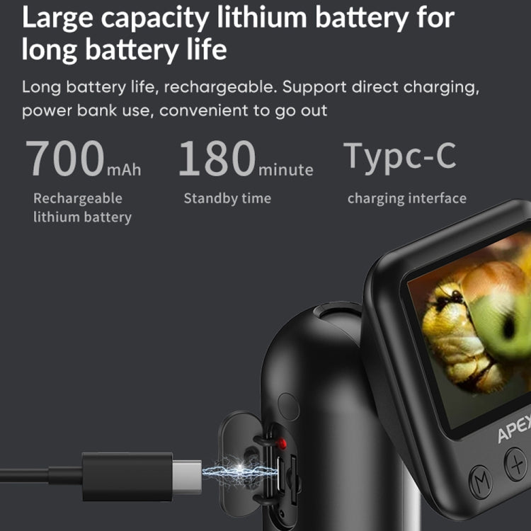 Apexel APL-MS008 Circuit Board Detection Amplification Delay Photography HD Microscopic Lens With Screen, APL-MS008