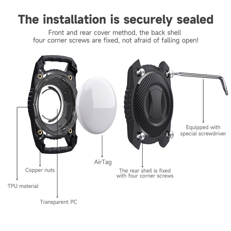 Étui de protection pour AirTag, triple protection, étanche IPX7, avec localisateur, rouge, noir, bleu roi, vert foncé, violet