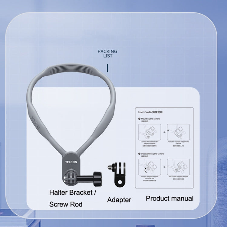 For GoPro11 / 9 / Action 3 TELESIN TE-HNB-001 Magnetic Halter Bracket Action Camera Shooting Collar, Style:, TE-HNB-001 Standard Version, TE-HNB-001 MAX Version