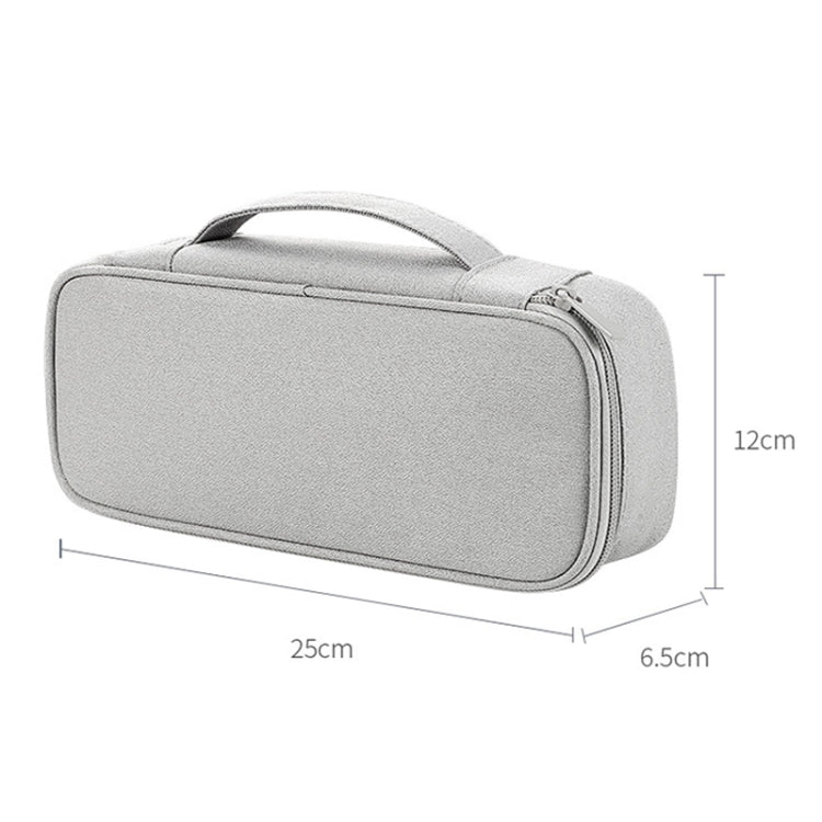 SM13 Multifunctional Digital Accessories Waterproof and Shock-absorbing Storage Bag, 25x6.5x12cm(Navy Blue), 25x6.5x12cm(Pink), 25x6.5x12cm(Black), 25x6.5x12cm(Gray), 25x6.5x12cm(Dark Gray)