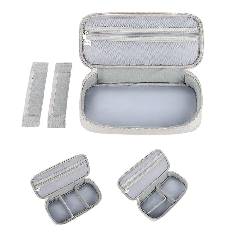 SM13 Multifunctional Digital Accessories Waterproof and Shock-absorbing Storage Bag, 25x6.5x12cm(Navy Blue), 25x6.5x12cm(Pink), 25x6.5x12cm(Black), 25x6.5x12cm(Gray), 25x6.5x12cm(Dark Gray)