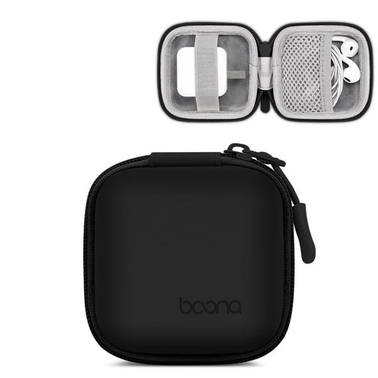 Baona Leather Digital Headphone Cable U Disk Storage Bag, Small Square Gray, Small Square Black, Rectangular Gray, Rectangular Black, Large Square Gray, Large Square Black