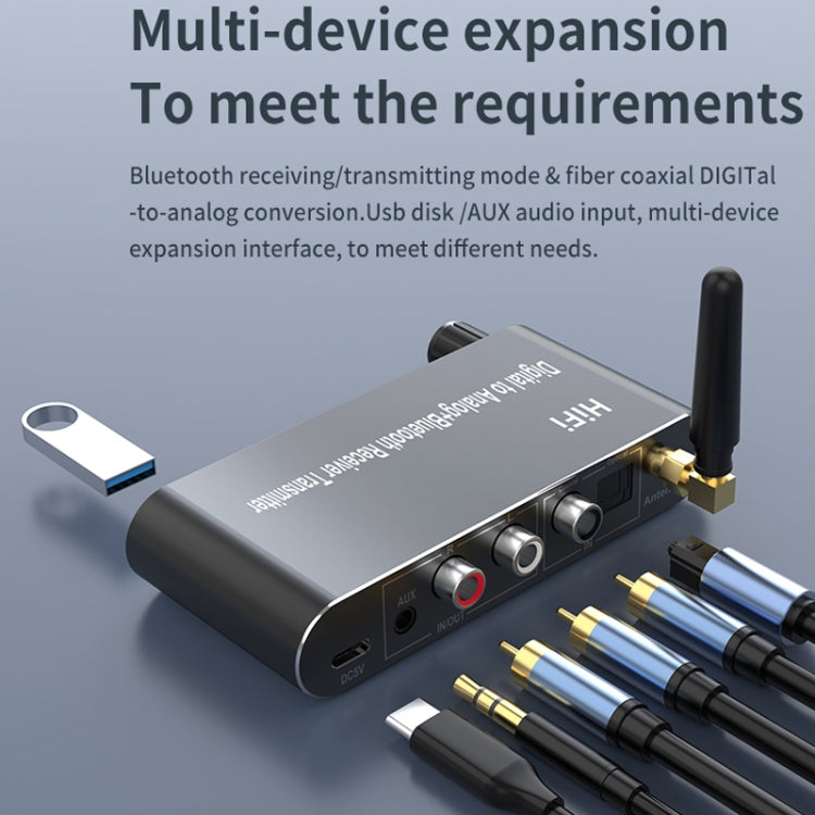5.1 Bluetooth Optical Fiber Coaxial USB Receiver Transmitter With Remote Control, A05