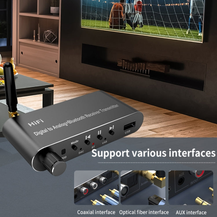 5.1 Bluetooth Optical Fiber Coaxial USB Receiver Transmitter With Remote Control, A05